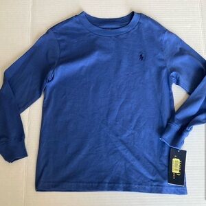 Polo by Ralph Lauren Boys Long Sleeve Crew Neck Shirt Blue Size 6